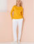 Effen T-shirt met lange mouwen (honing)