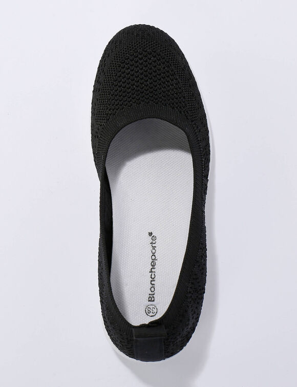 Ultralichte ballerina's in mesh (zwart)