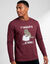 Pyjama pantalon manches longues Marmotte (bordeaux / marine)