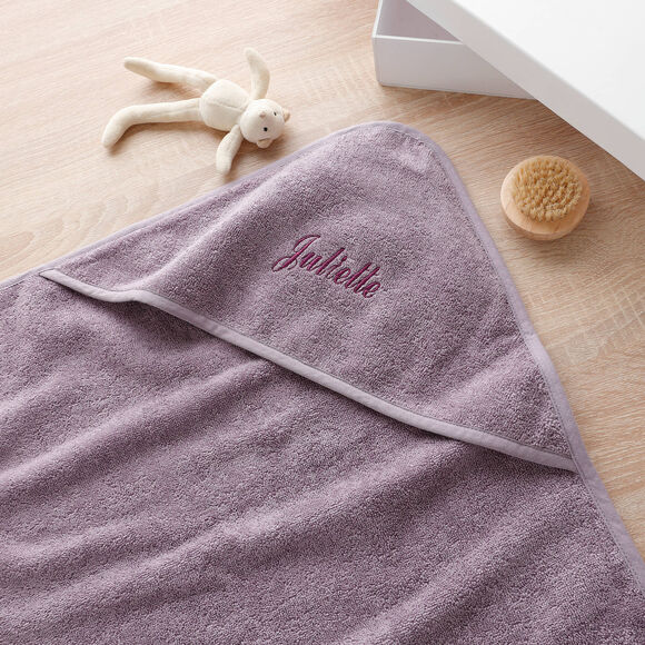 Cape de bain b&eacute;b&eacute; personnalisable (lavande)
