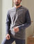 Pyjama pantalon ray&eacute; velours manches longues (anthracite)