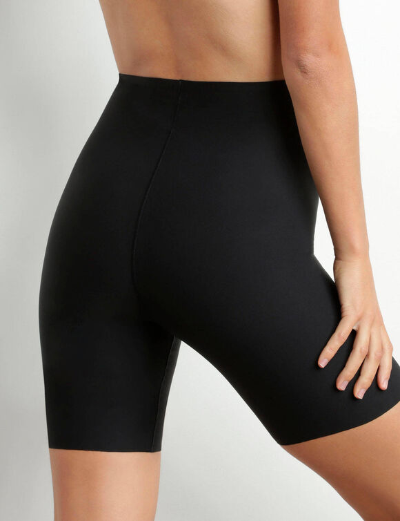Shorty effet seconde peau taille haute (noir)