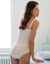 Shaping body in bloemenkant en microvezel - met beugels (huidkleur)