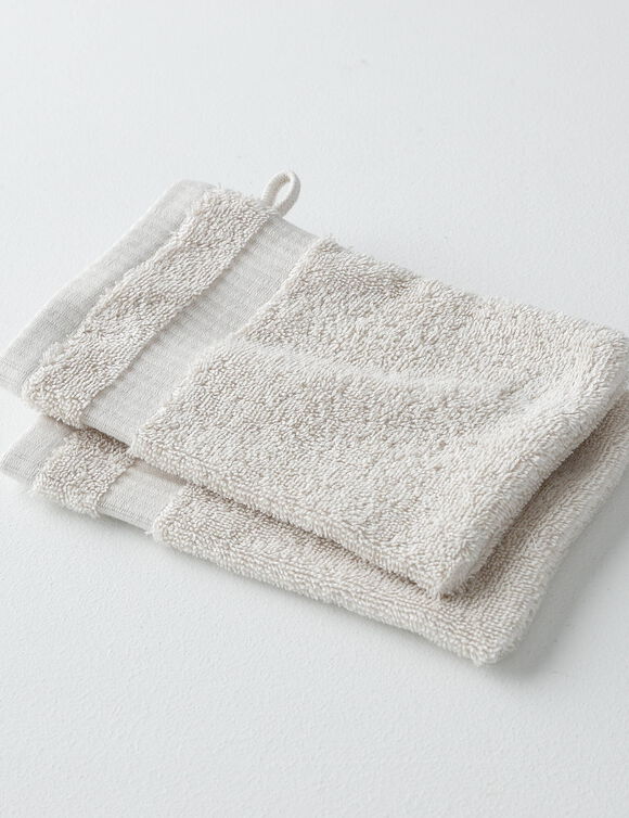 Collection serviettes de bain unies 640g/m2 confort prestige (ivoire)