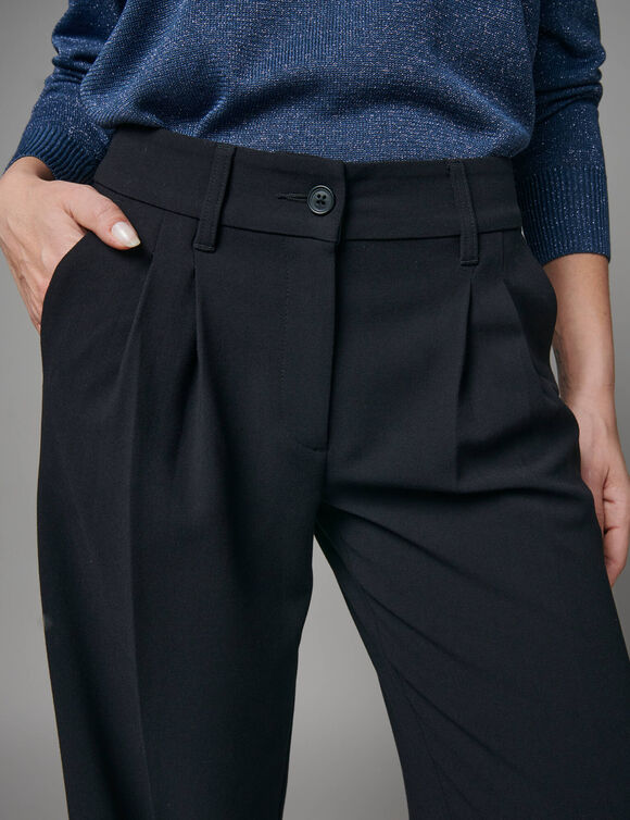 Pantalon large taille haute. (noir)