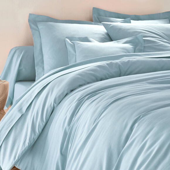 Linge de lit uni polyester-coton Colombine (céladon)