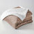 Tweekleurig deken in fleece en sherpa (taupe)