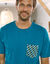 Pyjamashirt met korte mouwen, eendenblauw (eendenblauw)