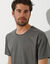 T-shirt col rond manches courtes (gris)