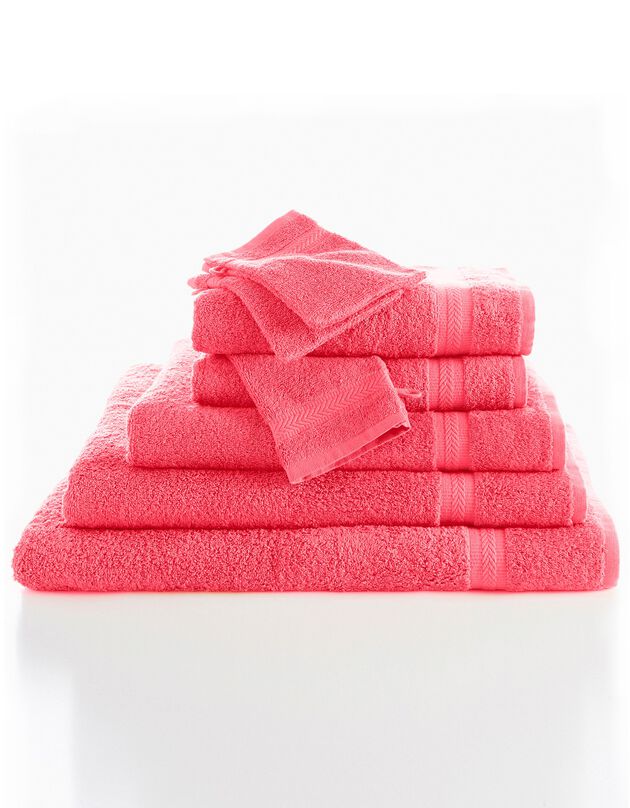 Effen badstof 420 g/m2 met zacht comfort (koraal)