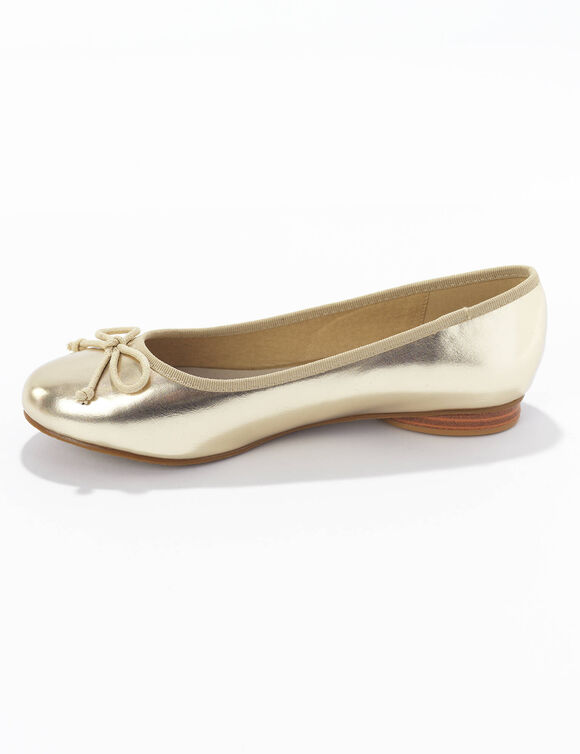 Platte ballerina's (goudkleurig)