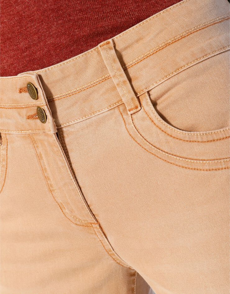 Gekleurde smalle jeans, 7/8-lengte, karamel, hi-res image number 6