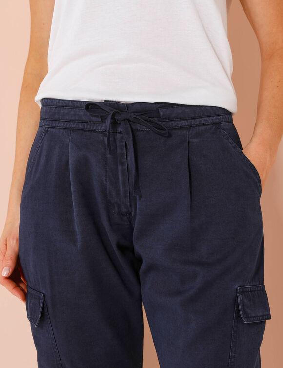 Pantalon cargo fluide (marine)