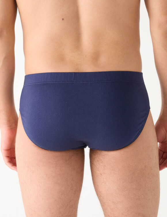 Slip taille confort - lot de 6 (marine / noir)