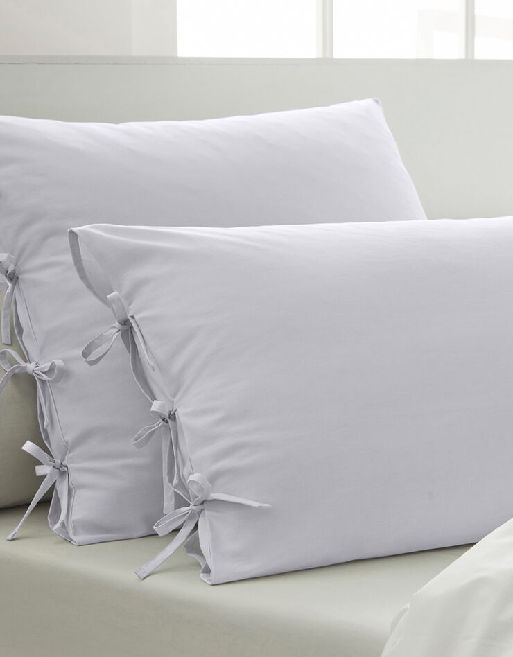 Linge de lit uni percale (gris perle)