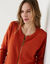 Cardigan zipp&eacute;, maille moelleuse (paprika)