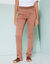 Rechte broek met elastische taille (koffie)