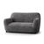 Tweezijdig rekbare hoes van microvezel met een effen look voor fauteuil en zitbank (antracietgrijs)