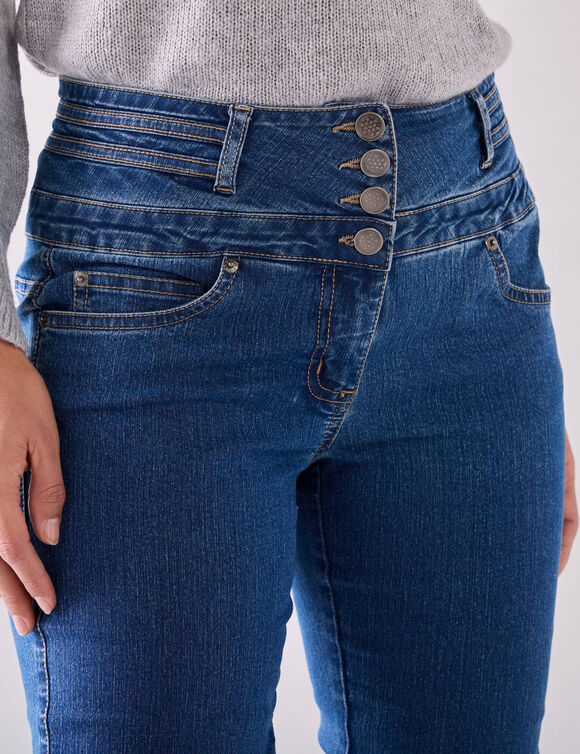 Jean droit taille haute - grande stature (stone)
