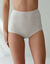 Slip in stretchkatoen met hoge, omhullende taille - set van 2 (wit + chiné beige)