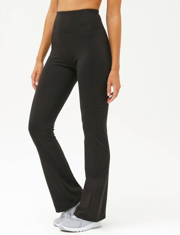 Legging bootcut, taille haute (noir)