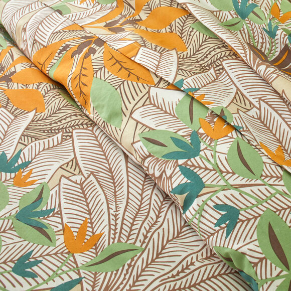 Bedlinnen Mada, in bedrukt katoen (groen)