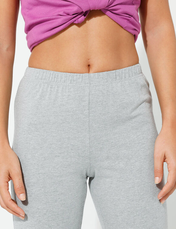 Legging trompette maille jersey (gris chiné)