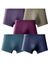 Boxer uni ceinture élastiquée recouverte - lot de 5 (gris + marine + parme)