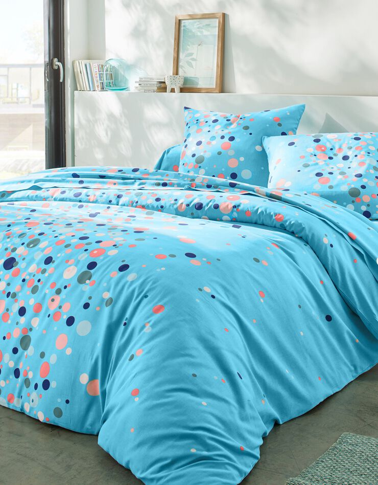 Linge de lit Pétillant coton (lagon)