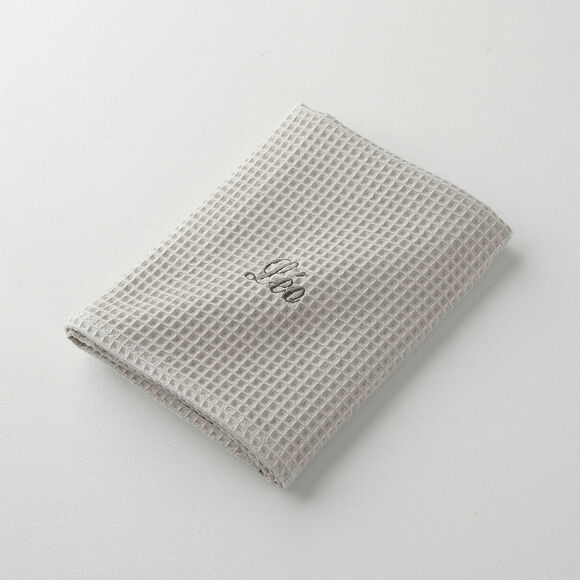 Handdoek in bijenraattricot Colombine®, personaliseerbaar - 240 g/m2 (zandkleur)