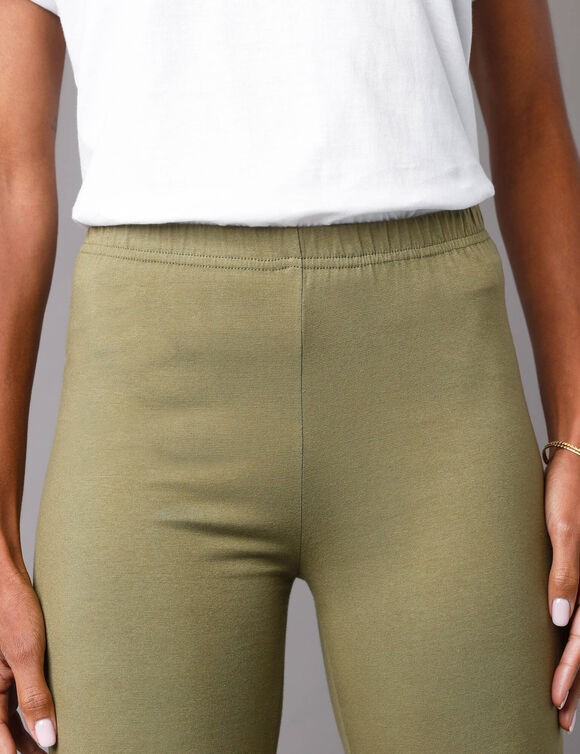 Legging 3/4 taille élastiquée (bronze / ivoire)