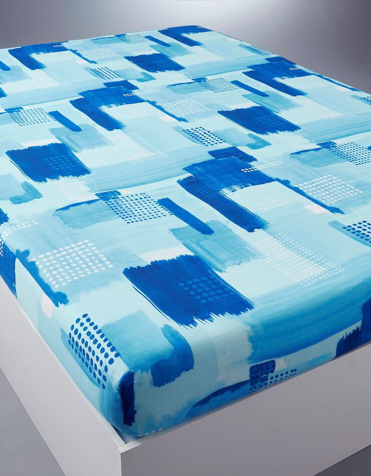 Bedlinnnen Mani - polykatoen (blauw)