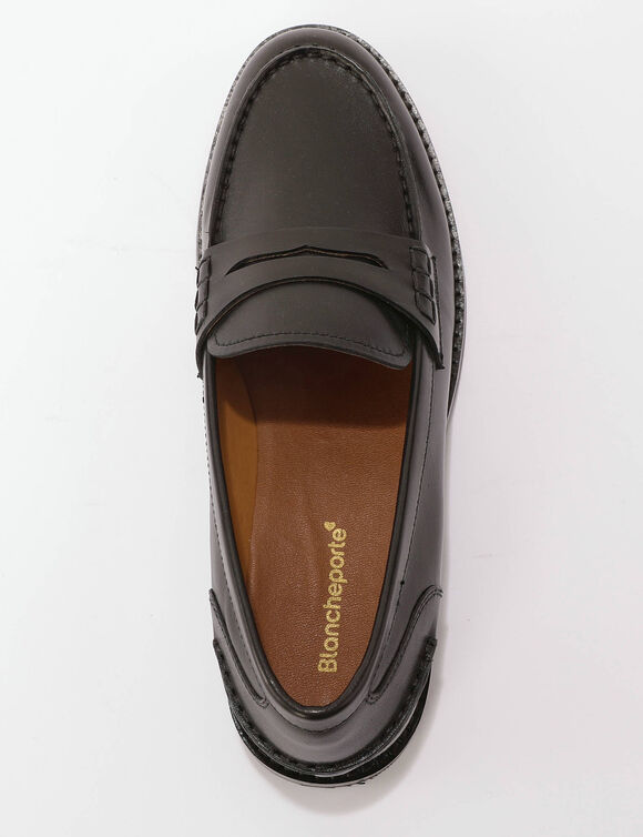 Mocassins cuir lisse (noir)