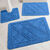 Badtapijtje met ruitjesmotief (felblauw)