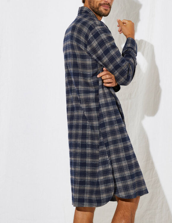 Liquette pyjama flanelle carreaux (gris)