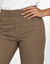 Pantalon droit "ultra confort" taille &eacute;lastiqu&eacute;e (kaki)