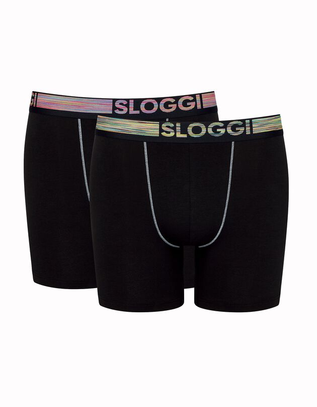 Lot de 2 boxers longs GO ABC NATURAL SLOGGI (noir)