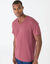 T-shirt met V-hals en korte mouwen &ndash; set van 3 (donkerroze + lichtroze + beige)