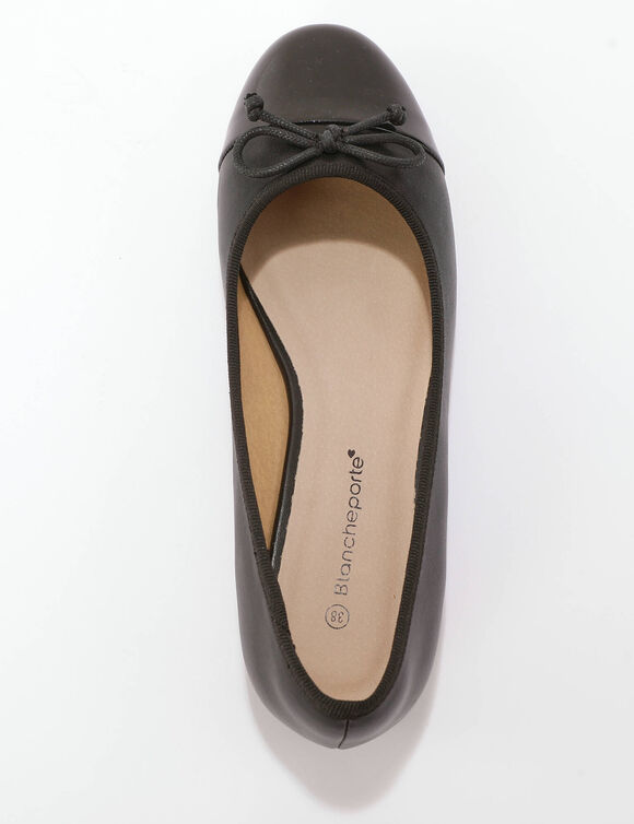 Ballerines plates bicolores (noir)
