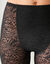 Culotte panty tout en dentelle stretch - sans coutures côtés (noir)