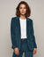Fluweelige blazer (donkerblauw)