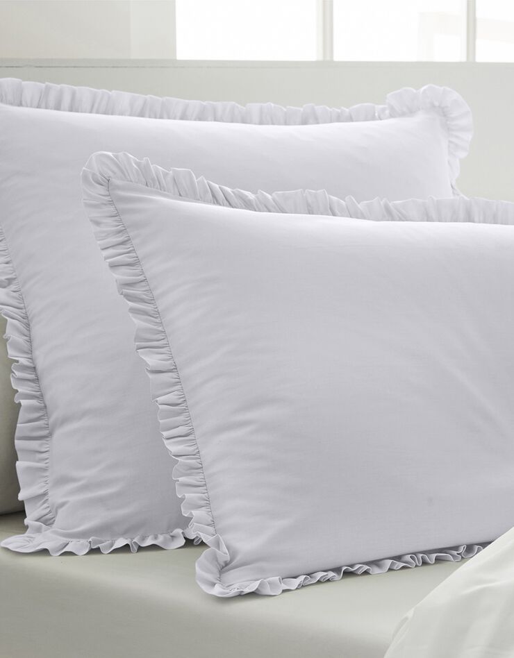 Linge de lit uni percale (gris perle)