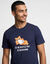 Maxi-T-shirt met korte mouwen en &bdquo;rode kattenprint&ldquo; (marine)