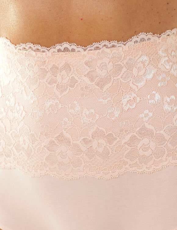 Culotte coton et dentelle taille super haute (poudre)
