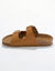 Mules en cuir 2 boucles réglables (noisette)