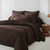 Linge de lit uni - flanelle 160 g/m&sup2; (chocolat)
