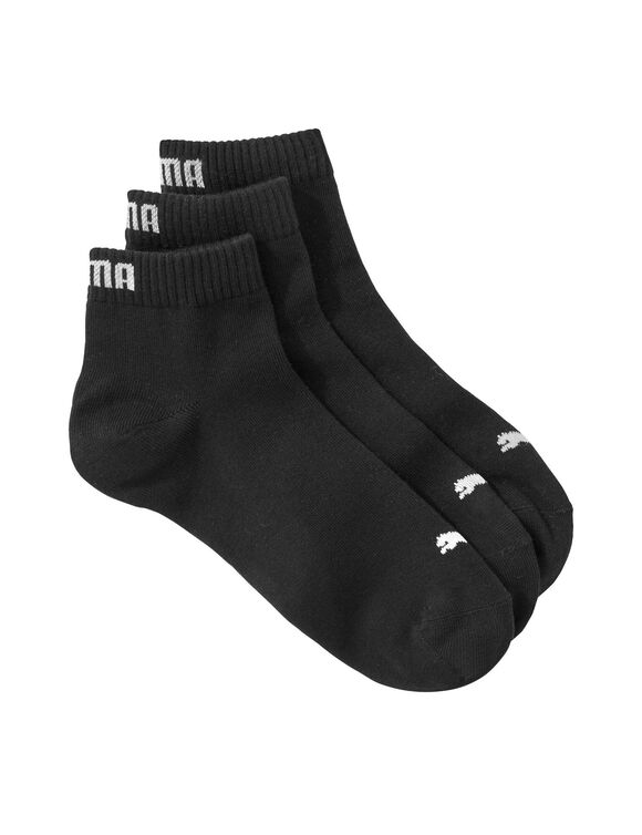 Chaussettes Quarter - lot de 3 paires (noir)