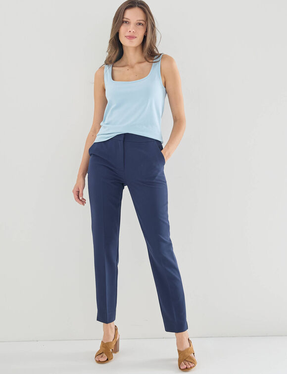 D&eacute;bardeur col carr&eacute; uni (bleu ciel)