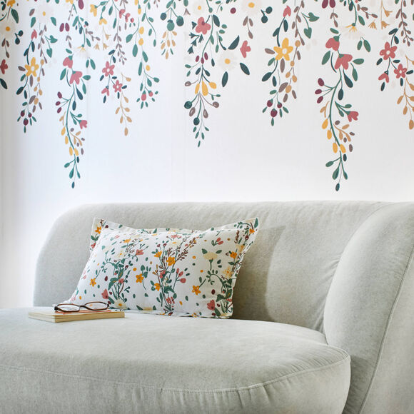 Coussin fleuri C&eacute;leste (wit / veelkleurig)