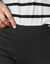 Rechte broek van tricot met elastische tailleband (zwart)
